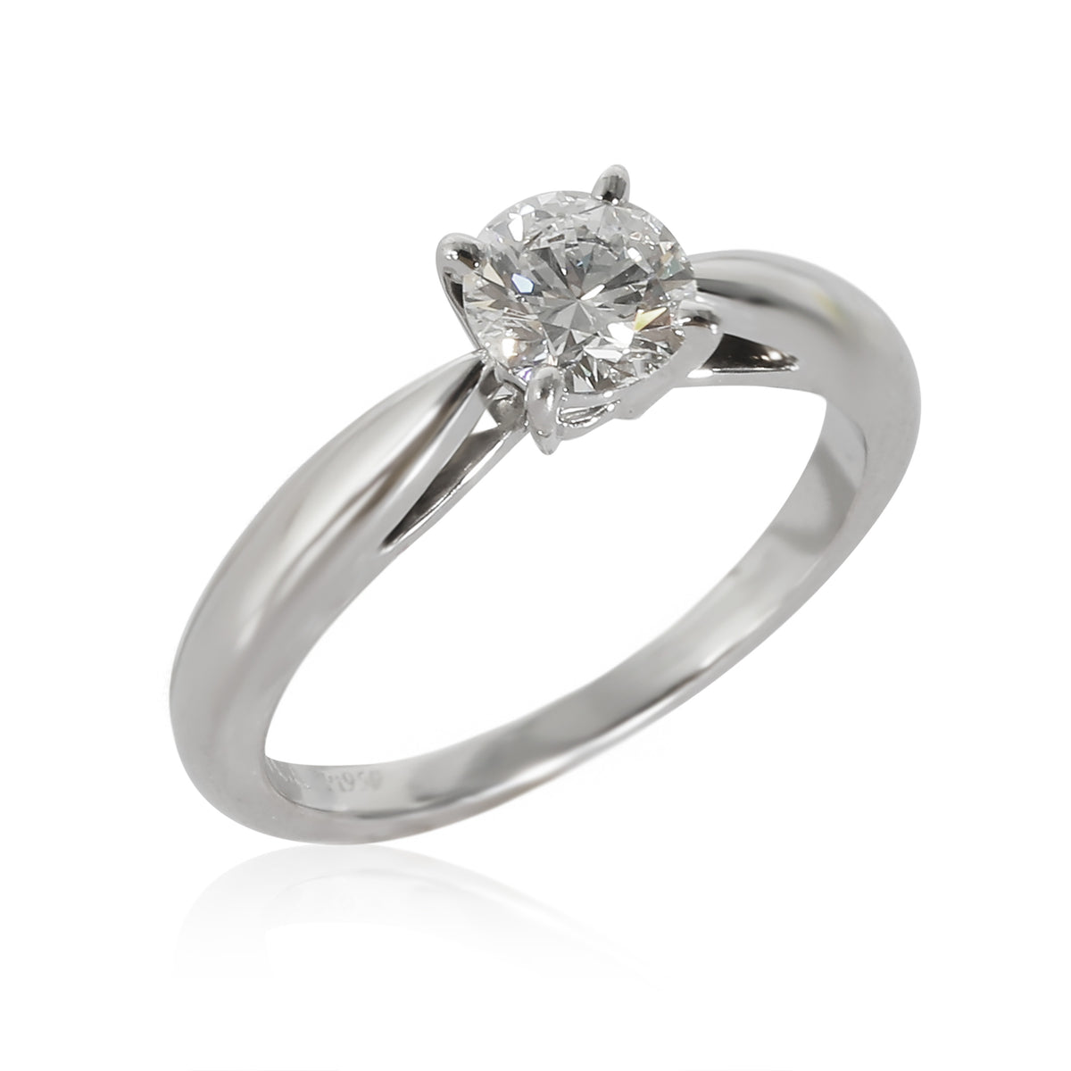 Bonheur Engagement Ring in  Platinum Colorless VVS2