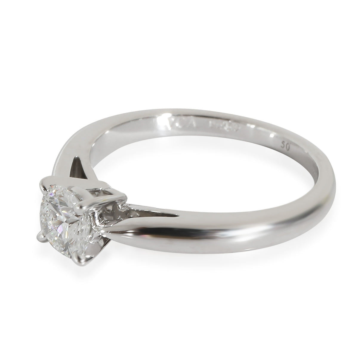 Bonheur Engagement Ring in  Platinum Colorless VVS2