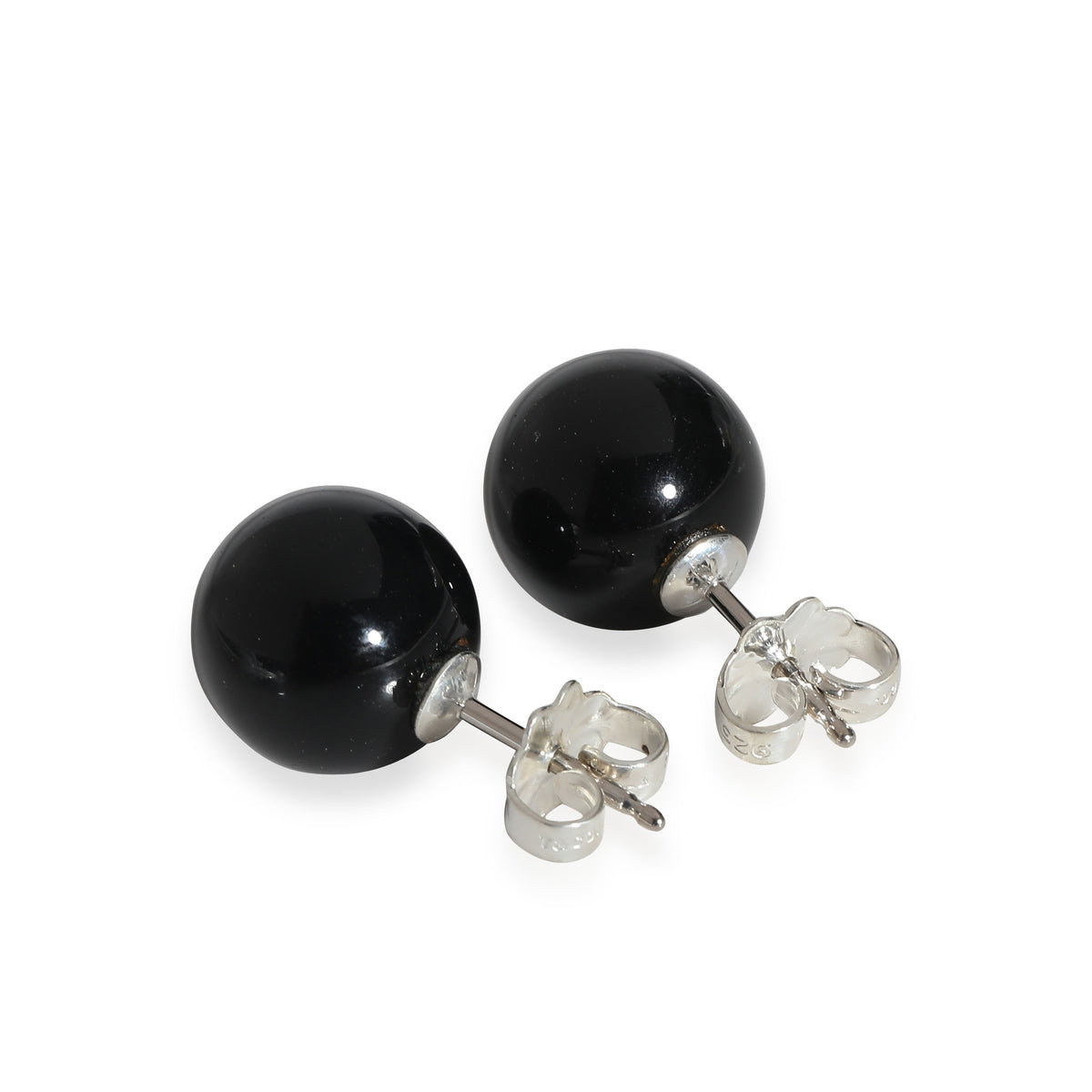 Onyx Earrings in  Sterling Silver