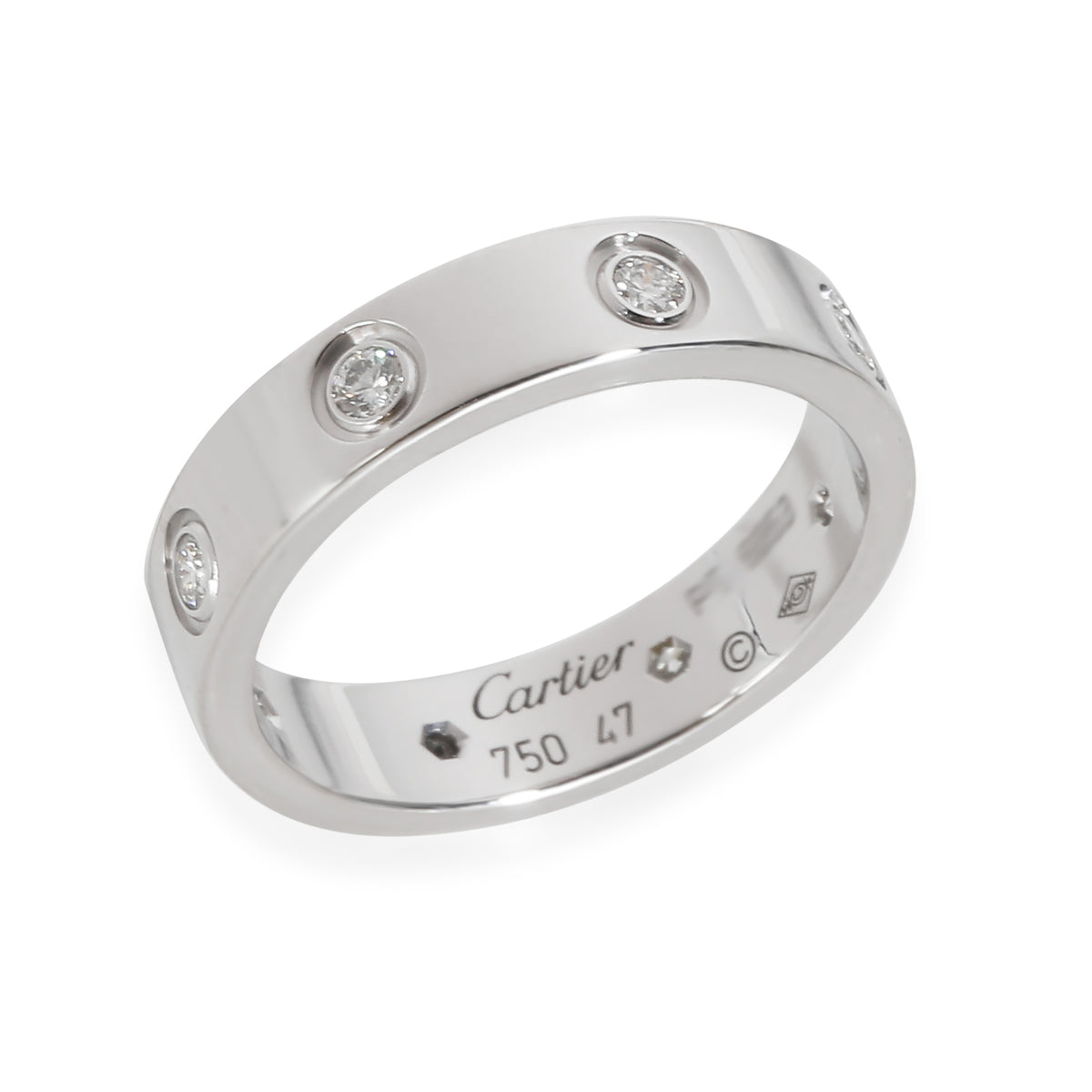 Love Wedding Band, Diamonds (White Gold)