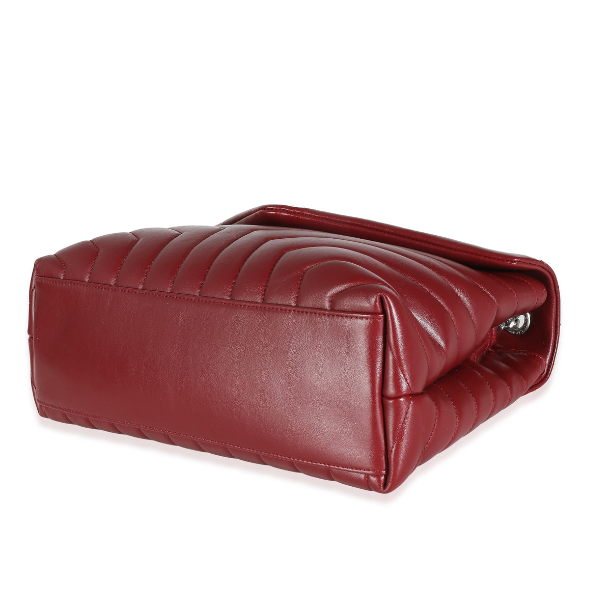 Burgundy Calfskin Medium Loulou Chain Bag