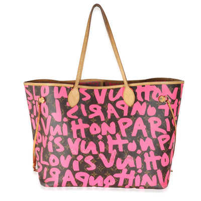 Fuchsia Graffiti Monogram Canvas Neverfull GM