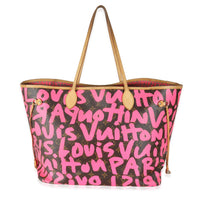 Fuchsia Graffiti Monogram Canvas Neverfull GM