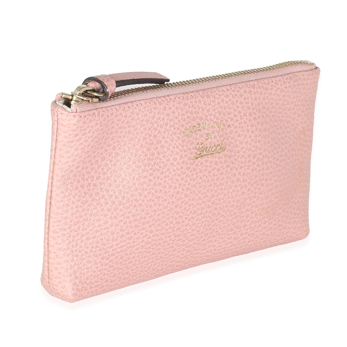 Pink Calfskin Swing Zip Pouch