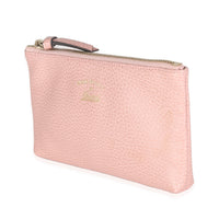 Pink Calfskin Swing Zip Pouch