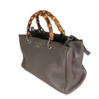 Taupe Pebbled Calfskin Medium Bamboo Shopper