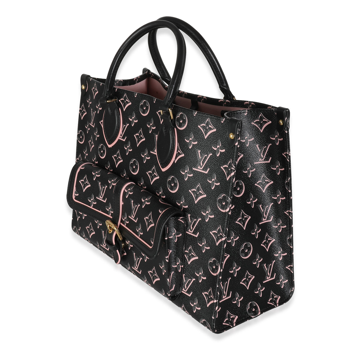 Black Monogram Canvas Fall For You Onthego MM