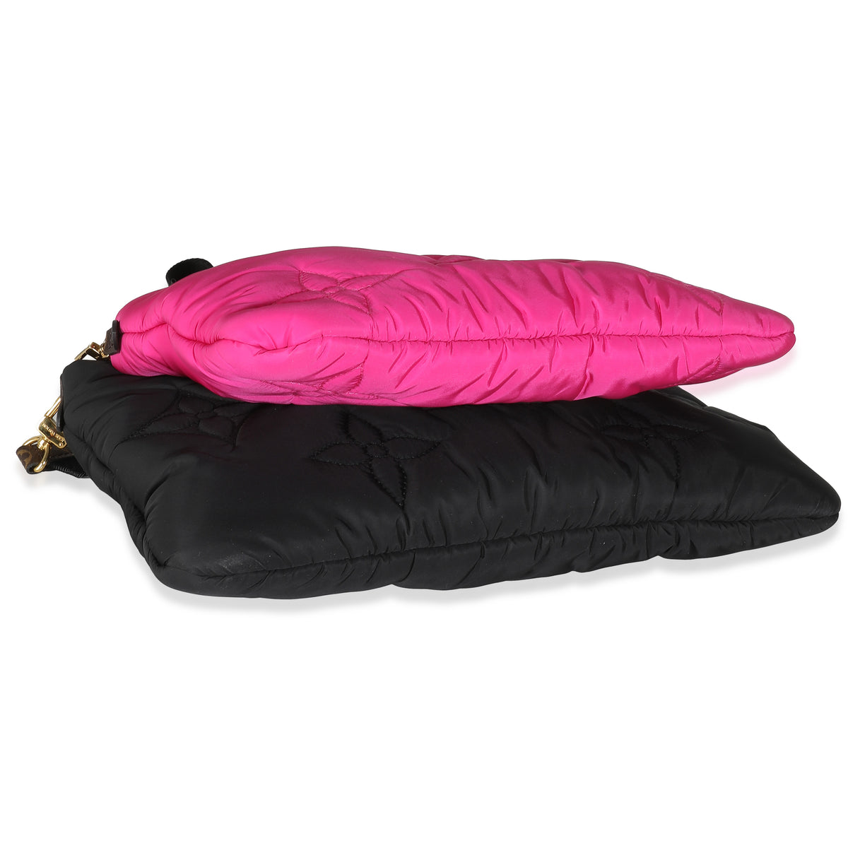 Black Fuchsia Econyl Monogram Maxi Multi Pochette Accessories