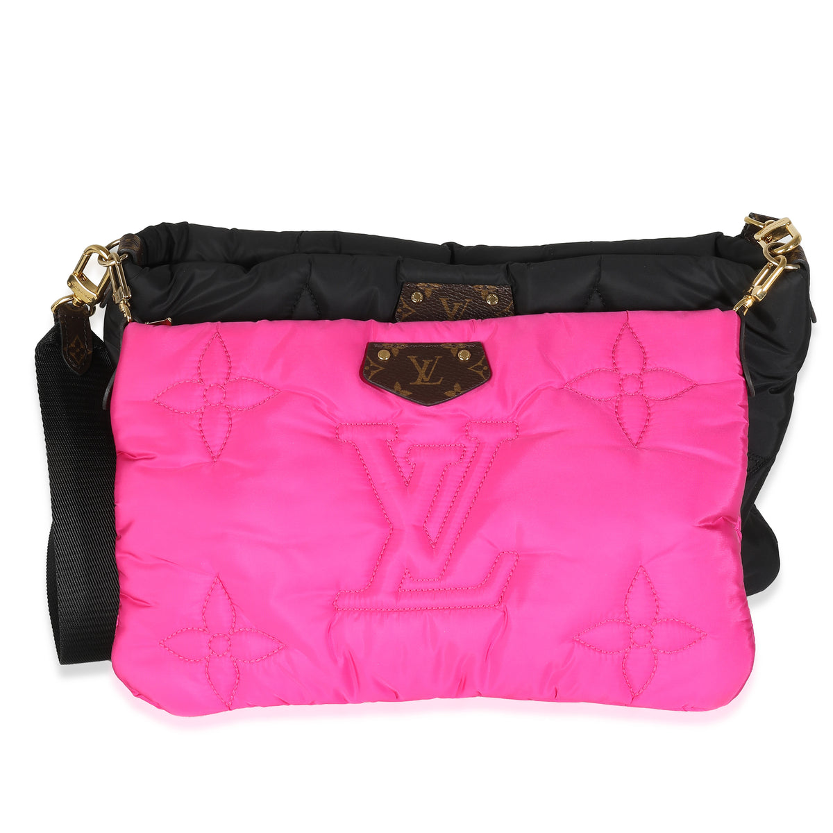 Black Fuchsia Econyl Monogram Maxi Multi Pochette Accessories