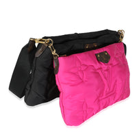 Black Fuchsia Econyl Monogram Pillow Maxi Multi Pochette Accessori