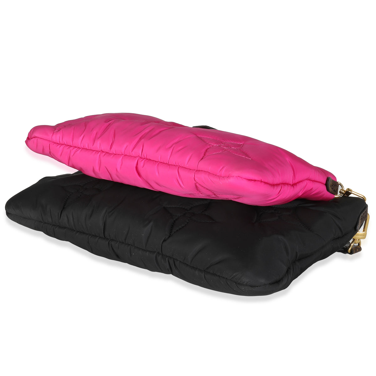 Black Fuchsia Econyl Monogram Maxi Multi Pochette Accessories