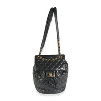 Chanel Black Quilted Calfskin Urban Spirit Backpack Handbag fv