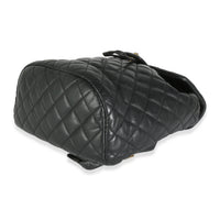 Chanel Black Quilted Calfskin Urban Spirit Backpack Handbag stamp