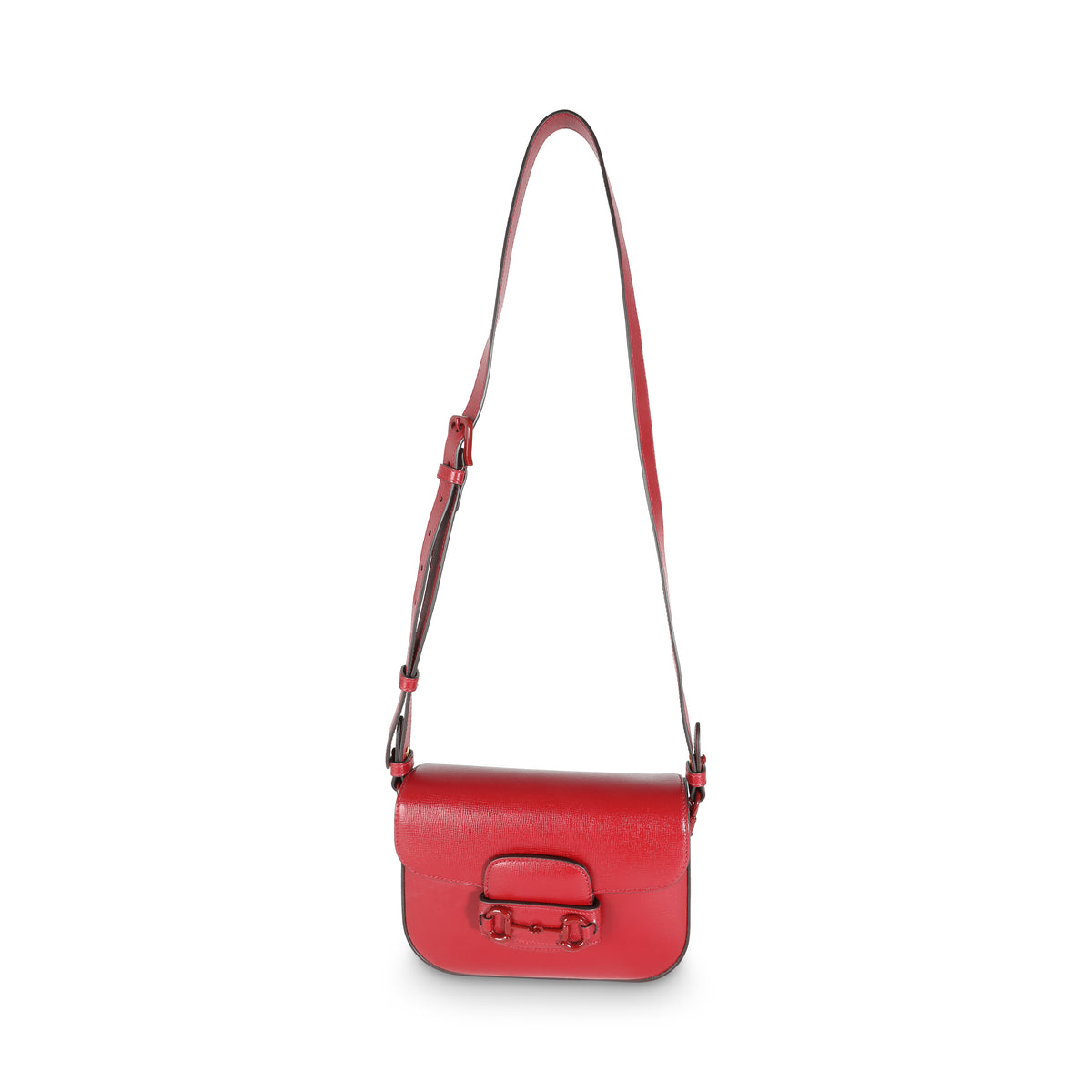 New Cherry Red Calfskin Mini Horsebit 1955 Bag