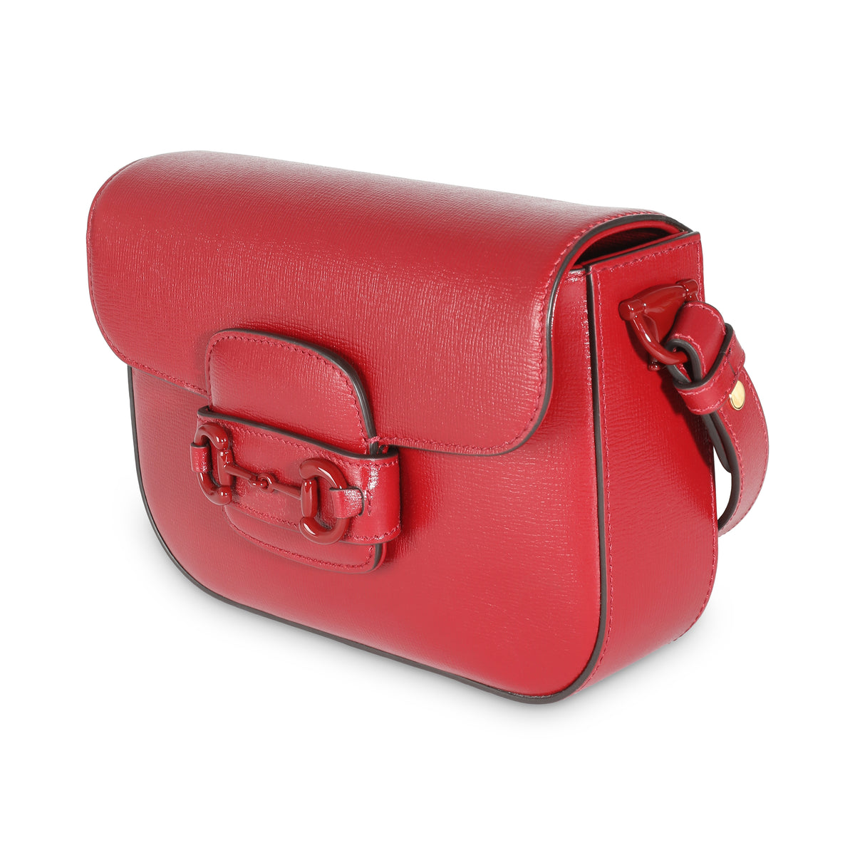 New Cherry Red Calfskin Mini Horsebit 1955 Bag