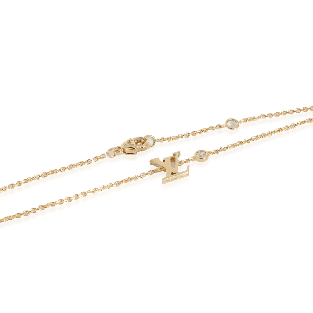 Idylle Blossom Necklace in 18k Yellow Gold 0.03 CTW