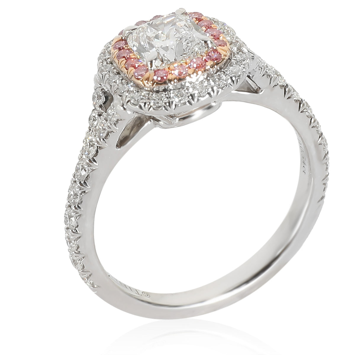 Soleste Engagement Ring in 18k Pink Gold/Platinum F IF 0.86 CTW