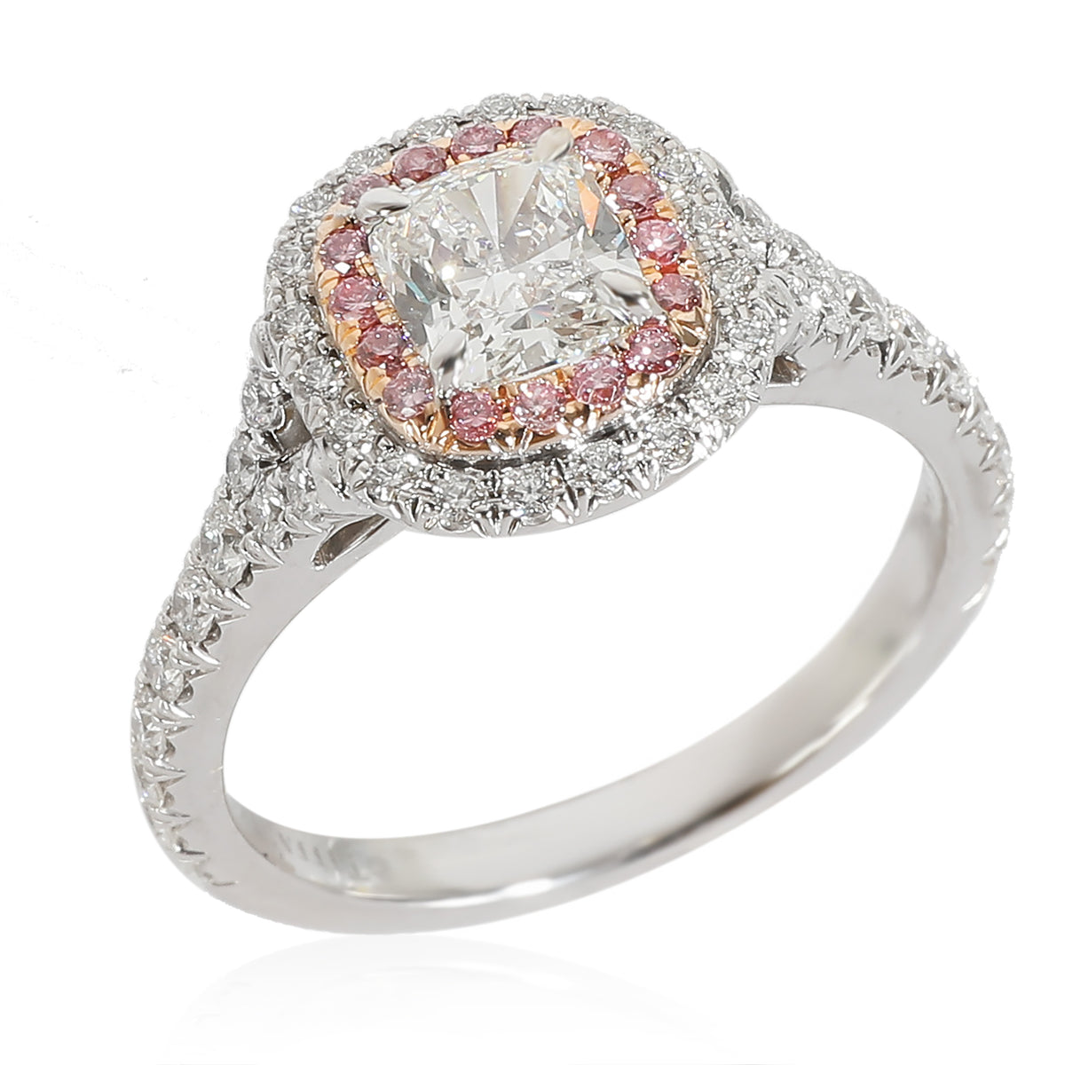 Soleste Engagement Ring in 18k Pink Gold/Platinum F IF 0.86 CTW