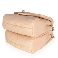 19S Beige Quilted Lambskin Side Packs