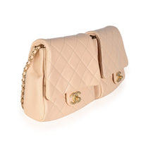 19S Beige Quilted Lambskin Side Packs