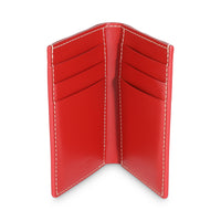 Red Goyardine Canvas Saint Pierre Card Holder