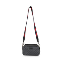 Black GG Supreme Monogram Web Camera Bag