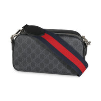 Black GG Supreme Monogram Web Camera Bag