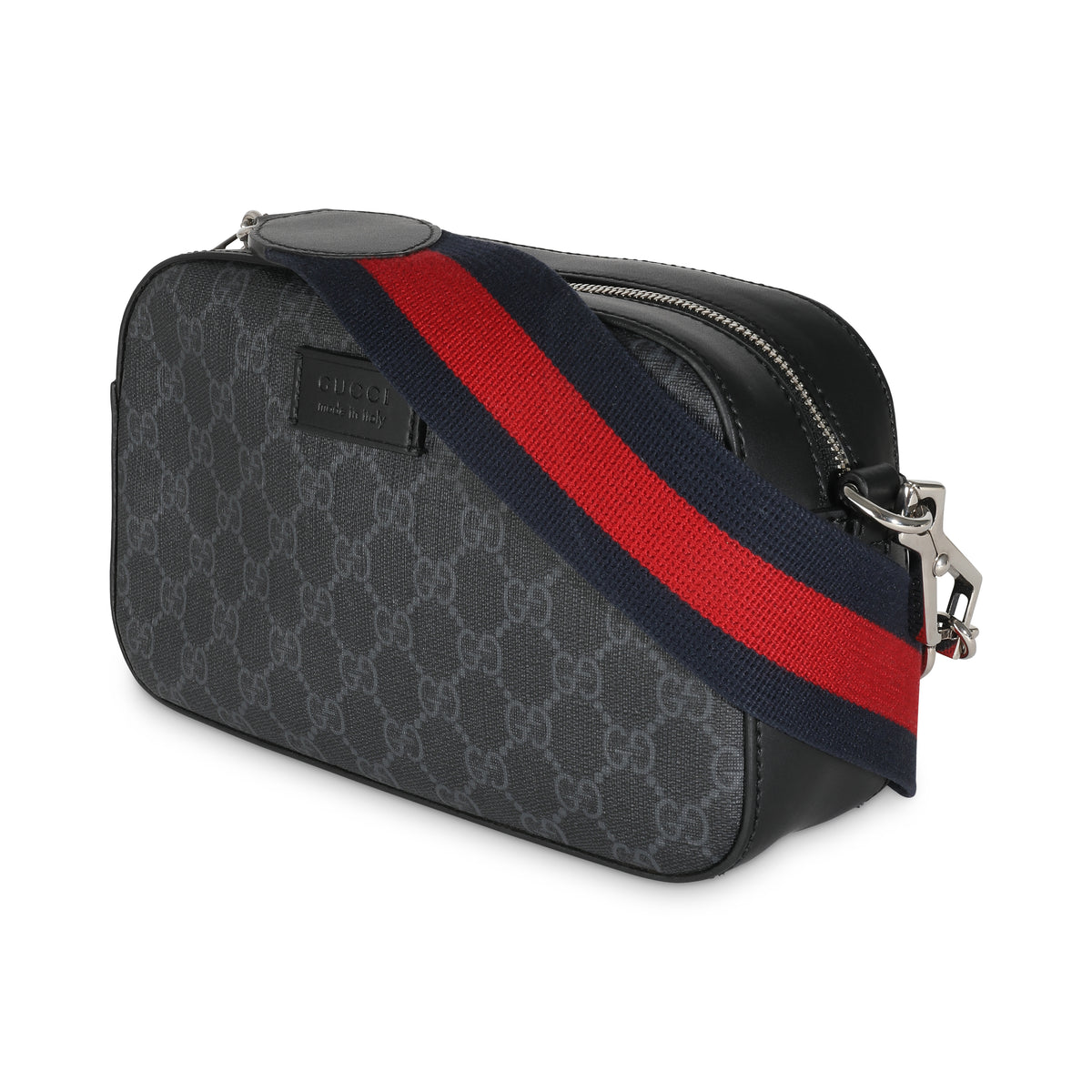 Gucci Black GG Supreme Monogram Web Camera Bag myGemma NL Item 140164