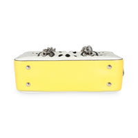 White Yellow Calfskin City Fori Chain Bag