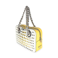 White Yellow Calfskin City Fori Chain Bag