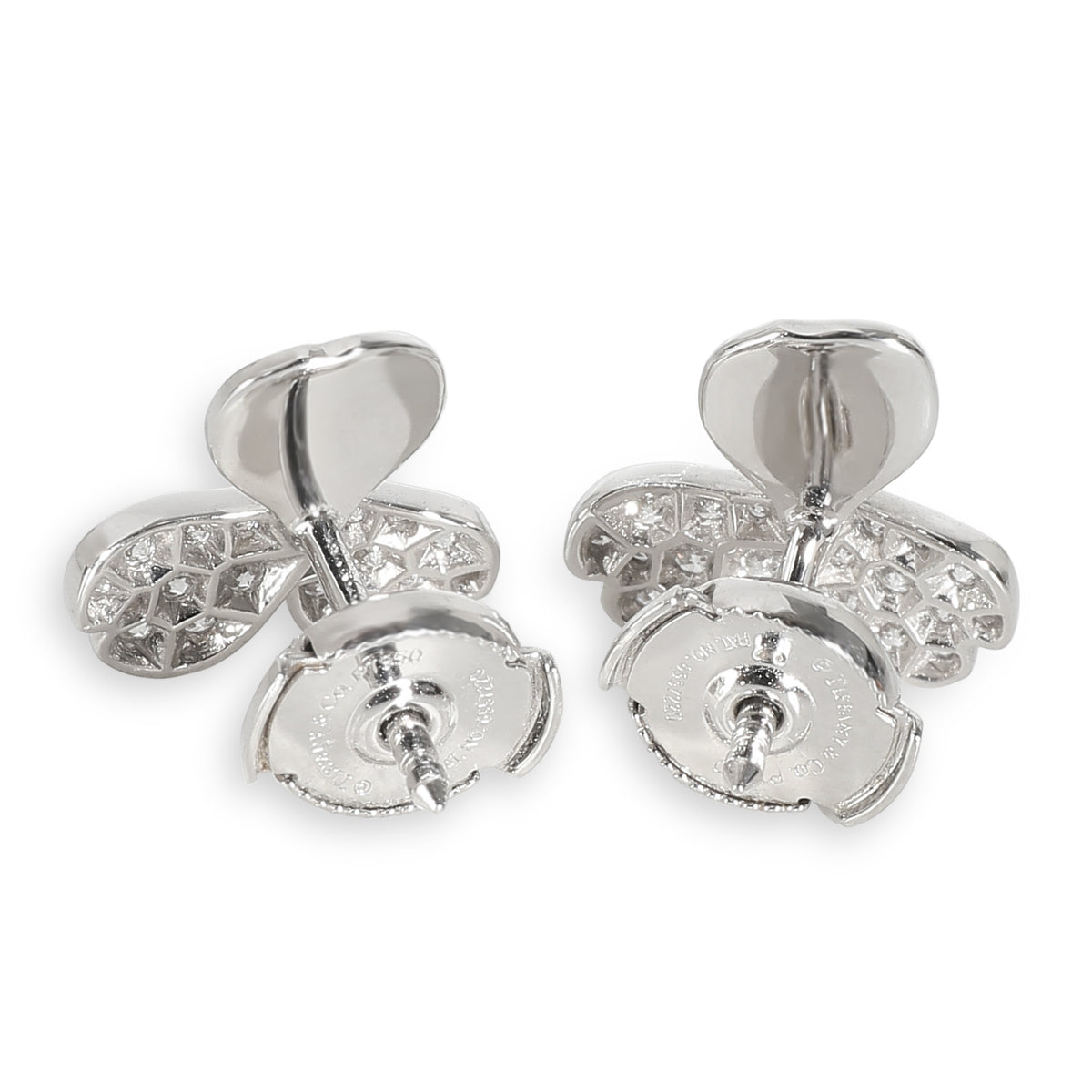 Paper Flowers Earrings in  Platinum 0.34 CTW