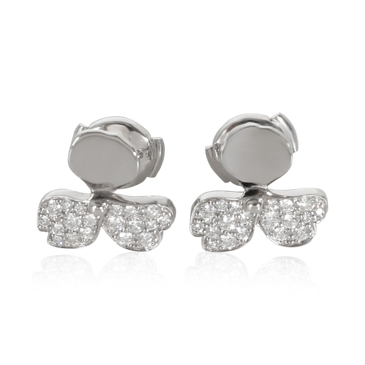 Paper Flowers Earrings in  Platinum 0.34 CTW