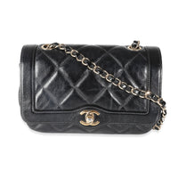 Black Shiny Lambskin Patent Calfskin Mini Flap Bag