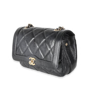 Black Shiny Lambskin Patent Calfskin Mini Flap Bag