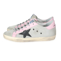 Grey Pink Net Low Top Superstar Classic Sneakers 39