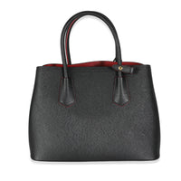 Black Saffiano Cuir Medium Double Tote