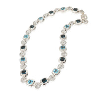 Chiclet Topaz Necklace in Sterling Silver