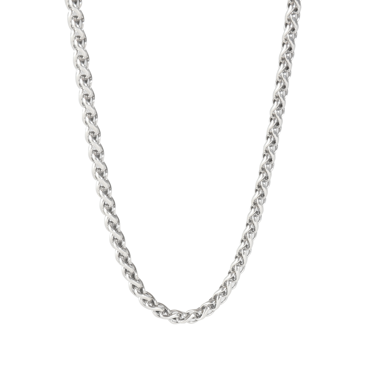 4mm Wheat Chain Necklace in  Sterling Silver