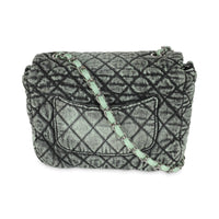 20C Green Quilted Denim Denimpression Mini Flap Bag