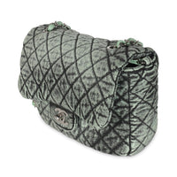 20C Green Quilted Denim Denimpression Mini Flap Bag