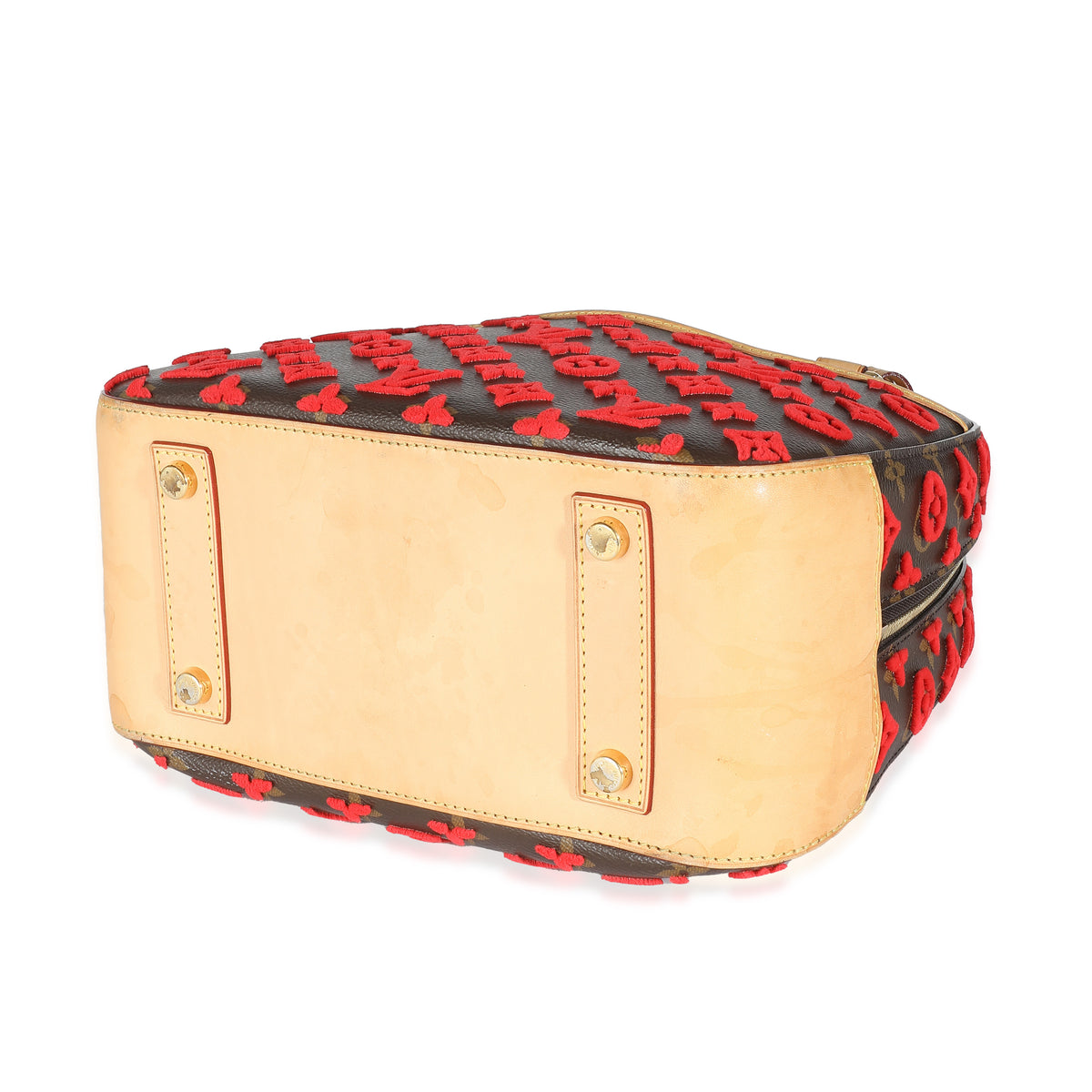 Red Tuffetage Monogram Canvas Deauville Cube