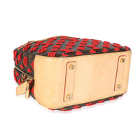 Red Tuffetage Monogram Canvas Deauville Cube