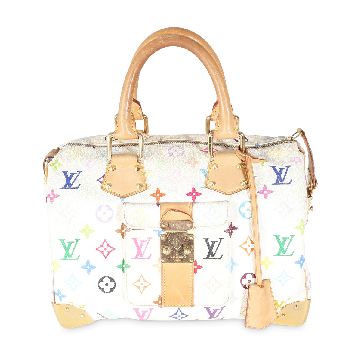 White Multicolor Canvas Speedy 30