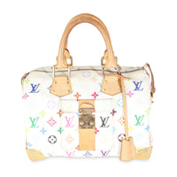 White Multicolor Canvas Speedy 30