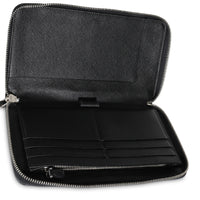 Black Saffiano Large Travel Wallet