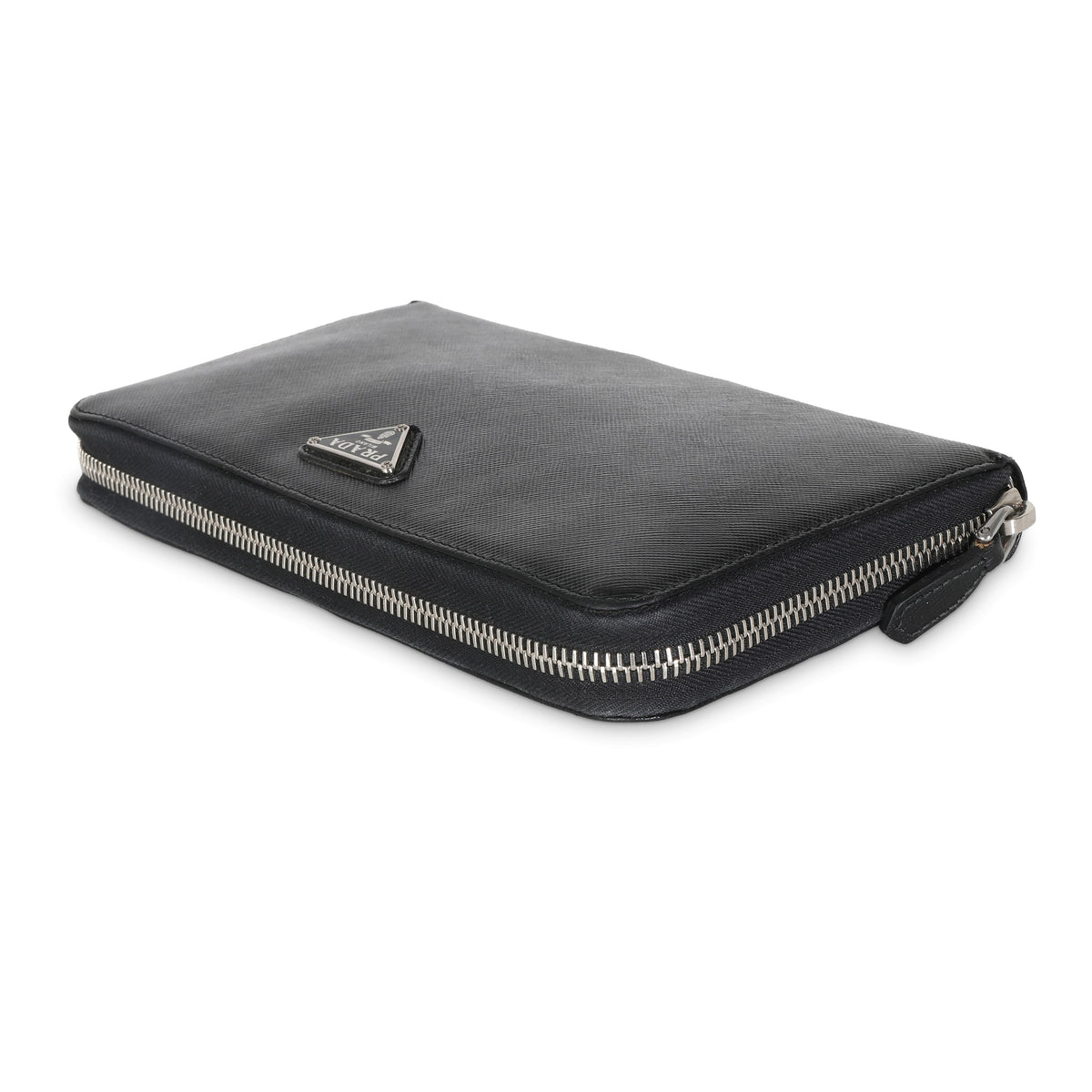 Black Saffiano Large Travel Wallet