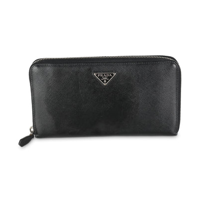 Black Saffiano Large Travel Wallet