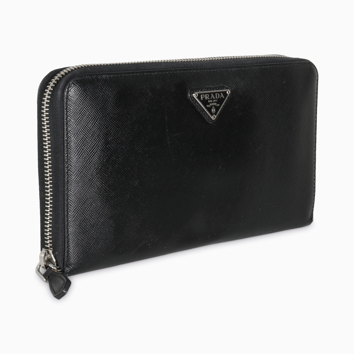 Black Saffiano Large Travel Wallet