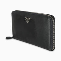 Black Saffiano Large Travel Wallet