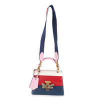 Tri Color Calfskin Sylvie Web Small Queen Margaret Top Handle Bag